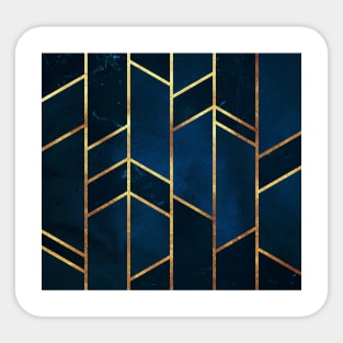 Navy Gold Geometric Sticker